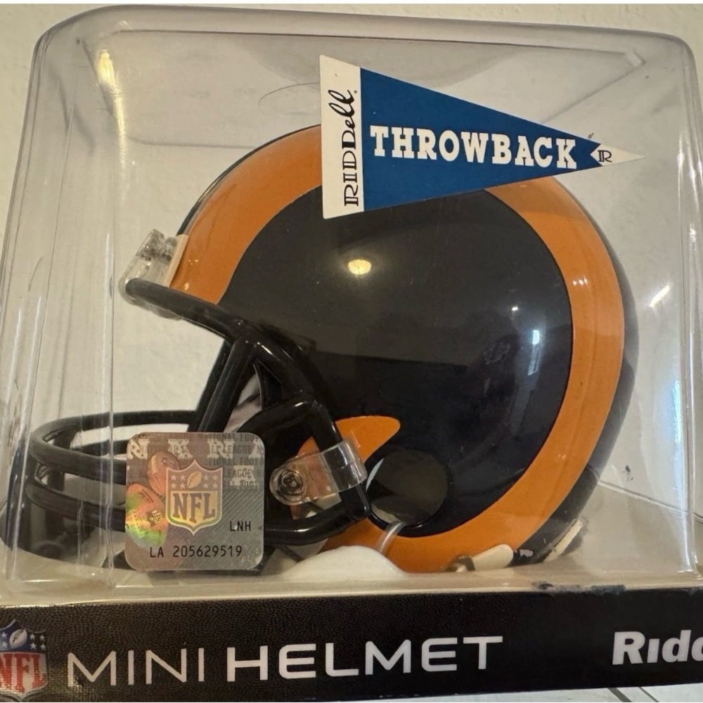Eric Dickerson Signed HOF 99' Throwback Rams Mini Helmet JSA Certified - Picture 5 of 6
